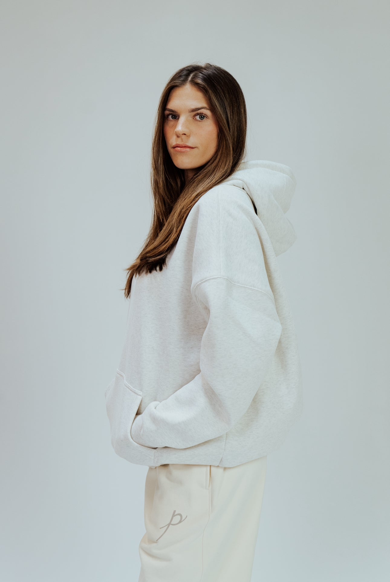 Oat Gray Fleece Hoodie