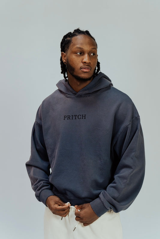 Navy Distressed Hoodie